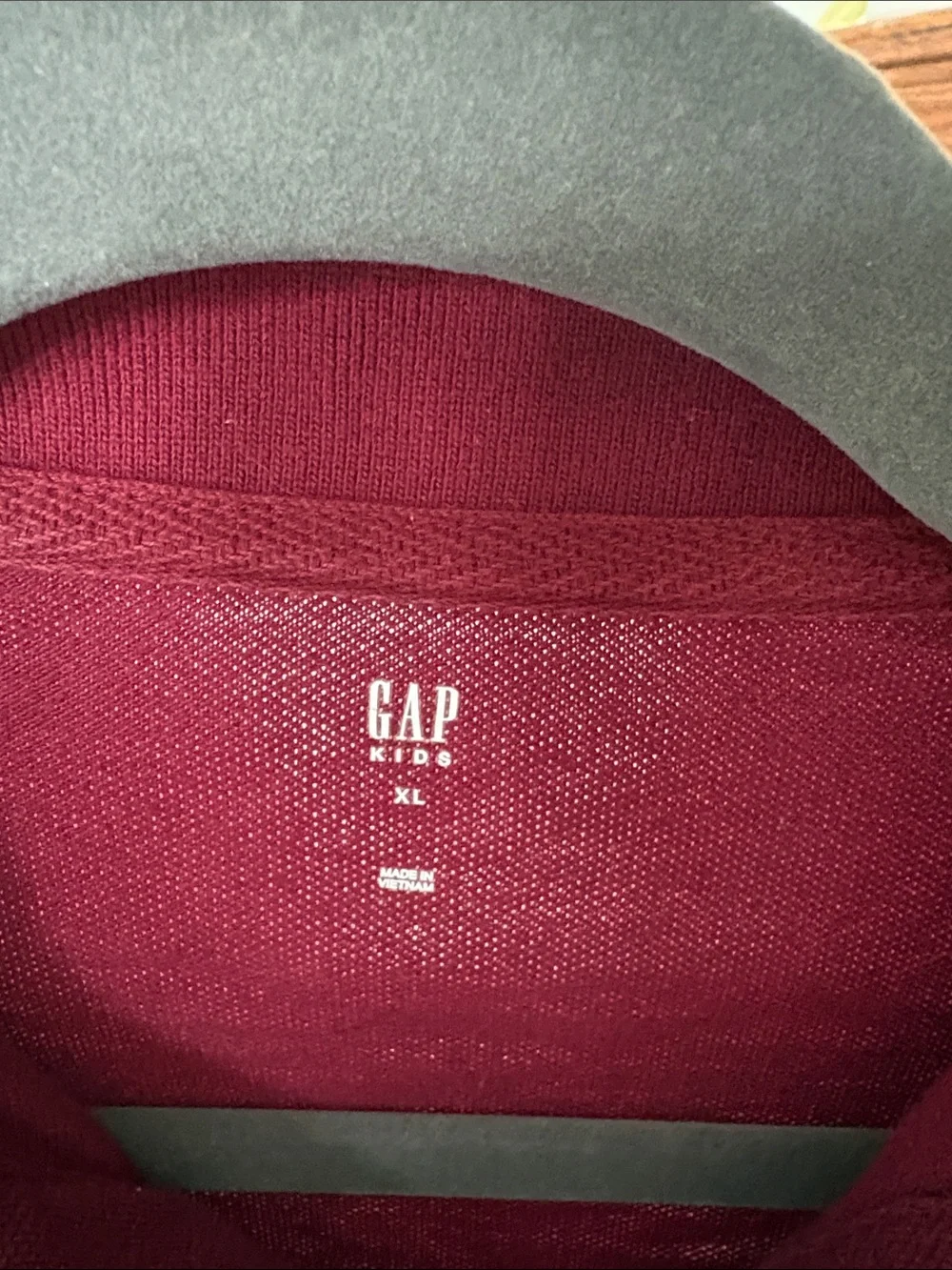 GAP Kids Wine Red Blue Crewneck polo